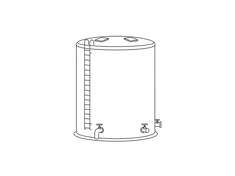 GRP Cylinder Water Tank