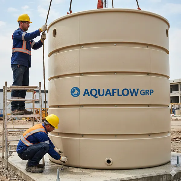 GRP Cylinder Water Tank